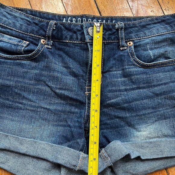 Aeropostale Jean Shorts Y2K Women's 29 Blue and Navy - Picture 6 of 7